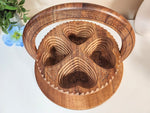 Handcrafted Foldable Dry Fruit Basket With 4 Partitions