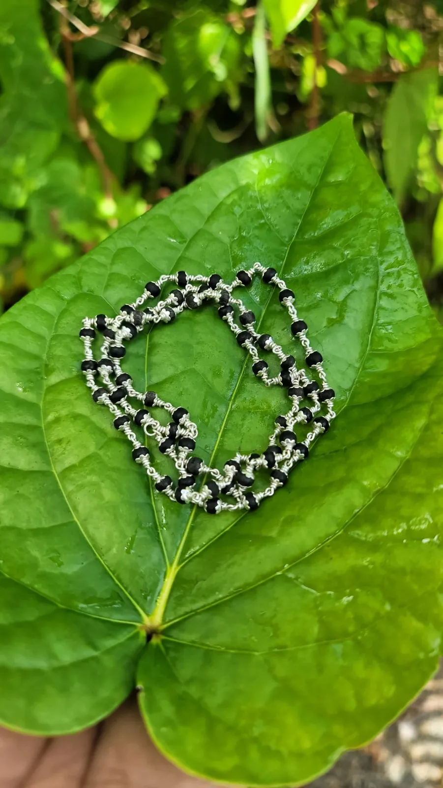 8 mm Silver Color Cap Karingaali maala