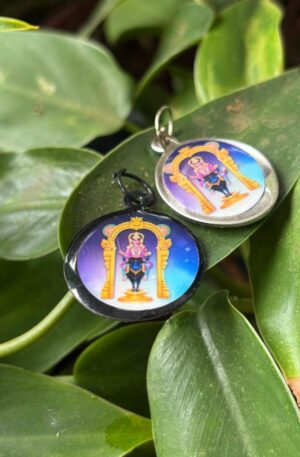 Vishnumaya Small Locket ( Black/Steel)