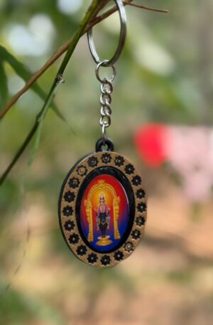 Vishnumaya Wooden Border Keychain