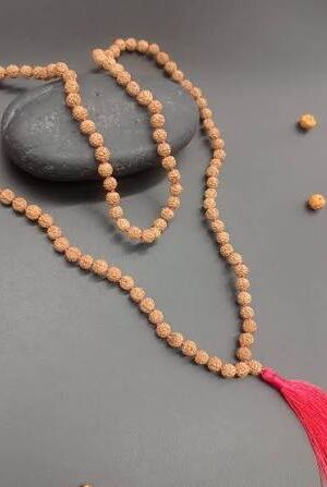 5 Face Rudraksha Mala (6-8mm – Energised, Pooja Done, Lab Certified )